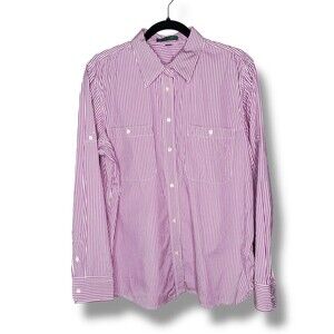 Lauren Ralph Lauren striped button front women's long sleeve Shirt XL